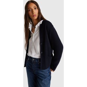 United Colors of Benetton Benetton, Knit Jacket In Wool And Cashmere Blend, Dark Blue, Women United Colors of Benetton Benetton, Knit Jacket In Wool And Cashmere Blend, Dark Blue, Women