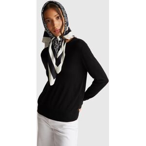United Colors of Benetton Benetton, Long Sleeve Top In Silk Blend, Black, Women United Colors of Benetton Benetton, Long Sleeve Top In Silk Blend, Black, Women