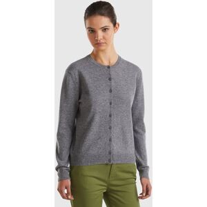 Benetton Merino Wool Crew Neck Cardigan - Women Benetton Merino Wool Crew Neck Cardigan - Women
