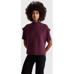 United Colors of Benetton Benetton, Turtleneck Vest In Wool Blend, Plum, Women United Colors of Benetton Benetton, Turtleneck Vest In Wool Blend, Plum, Women