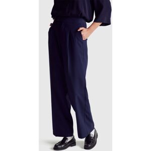 United Colors of Benetton Benetton, Wide Trousers In Viscose Blend, Dark Blue, Women United Colors of Benetton Benetton, Wide Trousers In Viscose Blend, Dark Blue, Women