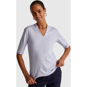 United Colors of Benetton Benetton, Slim Fit T-shirt In Long Fiber Cotton, Lilac, Women United Colors of Benetton Benetton, Slim Fit T-shirt In Long Fiber Cotton, Lilac, Women