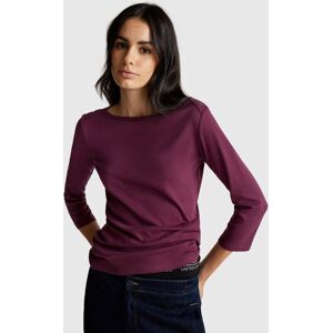 United Colors of Benetton Benetton, T-shirt With Boat Neck, Plum, Women United Colors of Benetton Benetton, T-shirt With Boat Neck, Plum, Women
