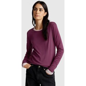 United Colors of Benetton Benetton, Long Sleeve 100% Cotton T-shirt, Plum, Women United Colors of Benetton Benetton, Long Sleeve 100% Cotton T-shirt, Plum, Women