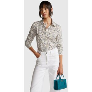 United Colors of Benetton Benetton, Patterned Shirt In Lightweight Cotton, Creamy White, Women United Colors of Benetton Benetton, Patterned Shirt In Lightweight Cotton, Creamy White, Women