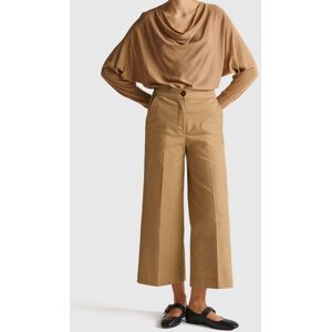 United Colors of Benetton Benetton, Wide High-waisted Trousers, Camel, Women United Colors of Benetton Benetton, Wide High-waisted Trousers, Camel, Women