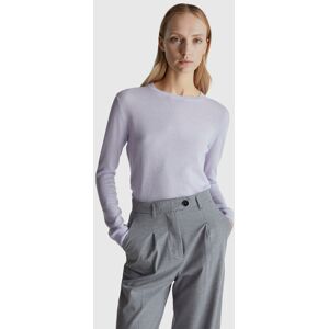 United Colors of Benetton Benetton, Lilac Crew Neck Sweater In Merino Wool, Lilac, Women United Colors of Benetton Benetton, Lilac Crew Neck Sweater In Merino Wool, Lilac, Women