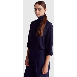 United Colors of Benetton Benetton, Loose 100% Viscose Blouse, Dark Blue, Women United Colors of Benetton Benetton, Loose 100% Viscose Blouse, Dark Blue, Women