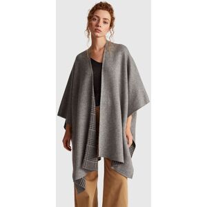 United Colors of Benetton Benetton, Reversible Poncho In Cashmere Blend, Dark Gray, Women United Colors of Benetton Benetton, Reversible Poncho In Cashmere Blend, Dark Gray, Women