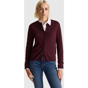 United Colors of Benetton Benetton, Cardigan In Wool And Cashmere Blend, Burgundy, Women United Colors of Benetton Benetton, Cardigan In Wool And Cashmere Blend, Burgundy, Women