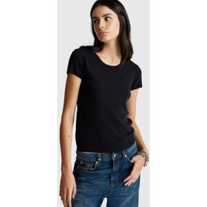 United Colors of Benetton Benetton Online exclusive, Short Sleeve Sweater In Pure Cotton, Black, Women United Colors of Benetton Benetton Online exclusive, Short Sleeve Sweater In Pure Cotton, Black, Women