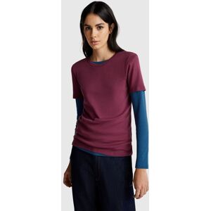 United Colors of Benetton Benetton, Regular Fit T-shirt, Plum, Women United Colors of Benetton Benetton, Regular Fit T-shirt, Plum, Women