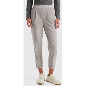 United Colors of Benetton Benetton, Chinos In Velvet With Stretch Waist, Gray, Women United Colors of Benetton Benetton, Chinos In Velvet With Stretch Waist, Gray, Women