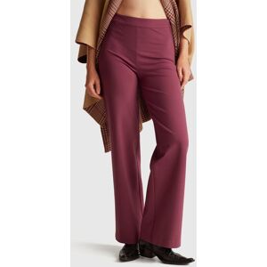 United Colors of Benetton Benetton, Straight Cut Classic Trousers, Plum, Women United Colors of Benetton Benetton, Straight Cut Classic Trousers, Plum, Women