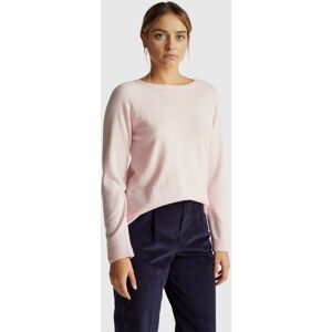 United Colors of Benetton Benetton, Pink Crew Neck Sweater In Cashmere And Wool Blend, Pink, Women United Colors of Benetton Benetton, Pink Crew Neck Sweater In Cashmere And Wool Blend, Pink, Women