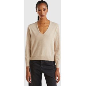 Benetton Model V-neck Sweater Pure Merino Wool - Sweater Benetton Model V-neck Sweater Pure Merino Wool - Sweater