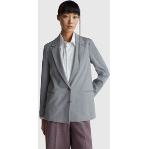 United Colors of Benetton Benetton, Blazer In Stretch Viscose Blend, Gray, Women United Colors of Benetton Benetton, Blazer In Stretch Viscose Blend, Gray, Women