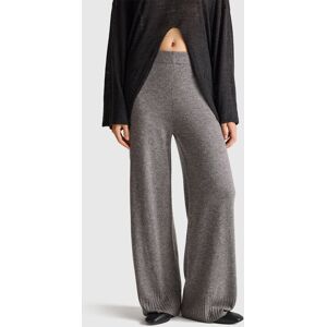 United Colors of Benetton Benetton, Dark Gray Wide Leg Trousers In Cashmere And Wool Blend, Dark Gray, Women United Colors of Benetton Benetton, Dark Gray Wide Leg Trousers In Cashmere And Wool Blend, Dark Gray, Women
