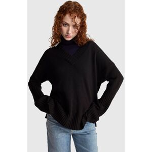 United Colors of Benetton Benetton, Oversized Sweater In Wool Blend, Black, Women United Colors of Benetton Benetton, Oversized Sweater In Wool Blend, Black, Women