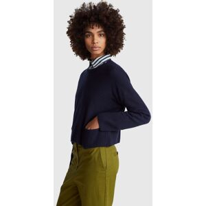 United Colors of Benetton Benetton, Sweater In Wool And Viscose Blend, Dark Blue, Women United Colors of Benetton Benetton, Sweater In Wool And Viscose Blend, Dark Blue, Women