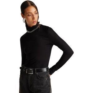 United Colors of Benetton Benetton, Turtleneck T-shirt In Viscose And Cashmere Blend, Black, Women United Colors of Benetton Benetton, Turtleneck T-shirt In Viscose And Cashmere Blend, Black, Women