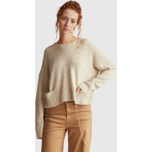 United Colors of Benetton Benetton, Sweater In Wool And Viscose Blend, Beige, Women United Colors of Benetton Benetton, Sweater In Wool And Viscose Blend, Beige, Women