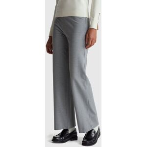 United Colors of Benetton Benetton, Straight Cut Classic Trousers, Gray, Women United Colors of Benetton Benetton, Straight Cut Classic Trousers, Gray, Women