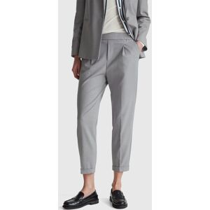 United Colors of Benetton Benetton, Trousers With Cuff In Stretch Viscose Blend, Dark Gray, Women United Colors of Benetton Benetton, Trousers With Cuff In Stretch Viscose Blend, Dark Gray, Women