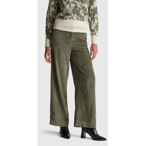 United Colors of Benetton Benetton, Flared Corduroy Trousers, Military Green, Women United Colors of Benetton Benetton, Flared Corduroy Trousers, Military Green, Women