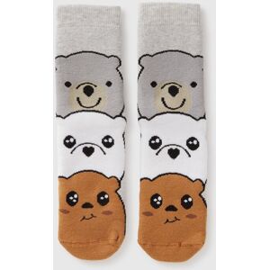 Benetton Light Gray Kids Non-slip Animal Socks - Socks Benetton Light Gray Kids Non-slip Animal Socks - Socks
