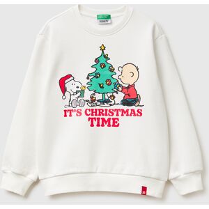 United Colors of Benetton Benetton, Warm ©peanuts Christmas Sweatshirt, Creamy White, Kids United Colors of Benetton Benetton, Warm ©peanuts Christmas Sweatshirt, Creamy White, Kids
