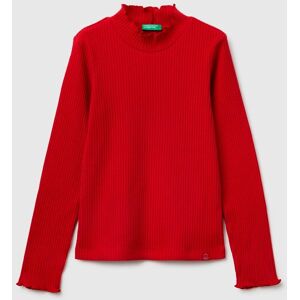 United Colors of Benetton Benetton, Turtleneck T-shirt In Warm Cotton Blend, Red, Kids United Colors of Benetton Benetton, Turtleneck T-shirt In Warm Cotton Blend, Red, Kids