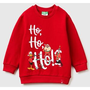 United Colors of Benetton Benetton, Warm ©looney Tunes Christmas Sweatshirt, Red, Kids United Colors of Benetton Benetton, Warm ©looney Tunes Christmas Sweatshirt, Red, Kids