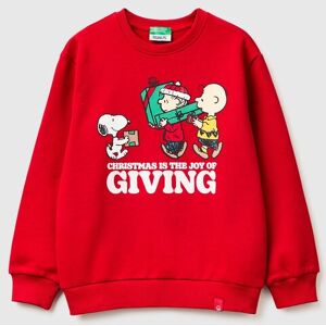 United Colors of Benetton Benetton, Warm ©peanuts Christmas Sweatshirt, Red, Kids United Colors of Benetton Benetton, Warm ©peanuts Christmas Sweatshirt, Red, Kids