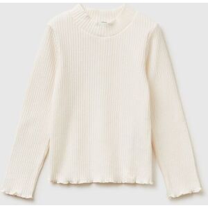 United Colors of Benetton Benetton, Turtleneck T-shirt In Warm Cotton Blend, Creamy White, Kids United Colors of Benetton Benetton, Turtleneck T-shirt In Warm Cotton Blend, Creamy White, Kids