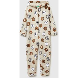 United Colors of Benetton Benetton, Chenille Onesie With Animal Print, Beige, Kids United Colors of Benetton Benetton, Chenille Onesie With Animal Print, Beige, Kids