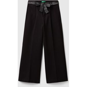 United Colors of Benetton Benetton, Elegant Trousers With Sash, Black, Kids United Colors of Benetton Benetton, Elegant Trousers With Sash, Black, Kids