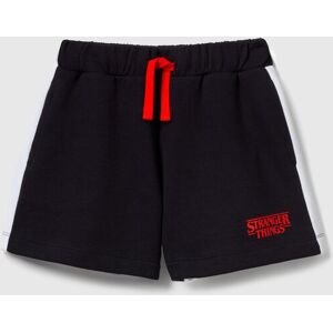 United Colors of Benetton Benetton, Stranger Things Sweat Shorts, Black, Kids United Colors of Benetton Benetton, Stranger Things Sweat Shorts, Black, Kids