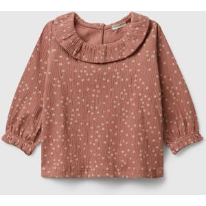 United Colors of Benetton Benetton, Polka Dot T-shirt With Collar, Creamy White, Kids United Colors of Benetton Benetton, Polka Dot T-shirt With Collar, Creamy White, Kids