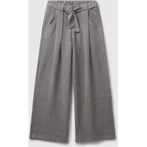 United Colors of Benetton Benetton, Trousers With Sash In Warm Cotton, Dark Gray, Kids United Colors of Benetton Benetton, Trousers With Sash In Warm Cotton, Dark Gray, Kids