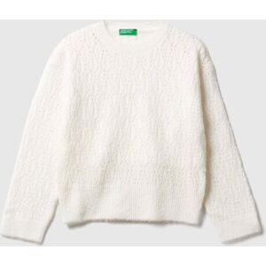 United Colors of Benetton Benetton, Perforated Top In Cotton Blend, Creamy White, Kids United Colors of Benetton Benetton, Perforated Top In Cotton Blend, Creamy White, Kids