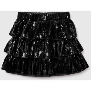 United Colors of Benetton Benetton, Velvet Skirt With Sequins, Black, Kids United Colors of Benetton Benetton, Velvet Skirt With Sequins, Black, Kids