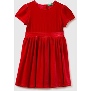 United Colors of Benetton Benetton, Velvet Dress, Red, Kids United Colors of Benetton Benetton, Velvet Dress, Red, Kids