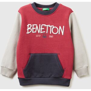 United Colors of Benetton Benetton, Warm Sweatshirt With Kangaroo Pocket, Coral, Kids United Colors of Benetton Benetton, Warm Sweatshirt With Kangaroo Pocket, Coral, Kids