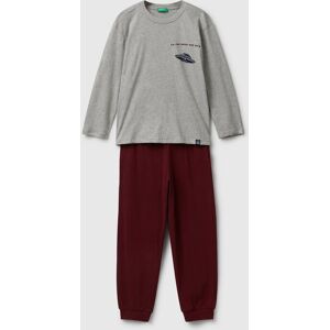 United Colors of Benetton Benetton, Cotton Pyjamas With Print, Light Gray, Kids United Colors of Benetton Benetton, Cotton Pyjamas With Print, Light Gray, Kids