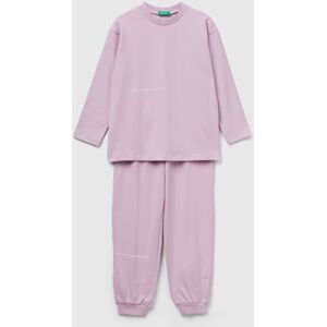 United Colors of Benetton Benetton, Pyjamas In Warm Cotton, Pink, Kids United Colors of Benetton Benetton, Pyjamas In Warm Cotton, Pink, Kids