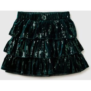 United Colors of Benetton Benetton, Velvet Skirt With Sequins, Dark Green, Kids United Colors of Benetton Benetton, Velvet Skirt With Sequins, Dark Green, Kids