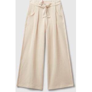 United Colors of Benetton Benetton, Trousers With Sash In Warm Cotton, Beige, Kids United Colors of Benetton Benetton, Trousers With Sash In Warm Cotton, Beige, Kids