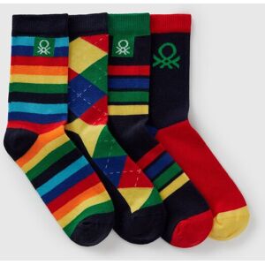 United Colors of Benetton Benetton, Four Pairs Of Patterned Socks, Multi-color, Kids United Colors of Benetton Benetton, Four Pairs Of Patterned Socks, Multi-color, Kids