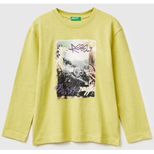 United Colors of Benetton Benetton, T-shirt With Print On Front And Back, Yellow, Kids United Colors of Benetton Benetton, T-shirt With Print On Front And Back, Yellow, Kids